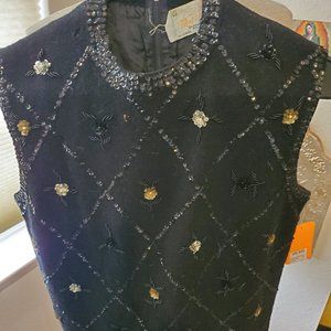 Vintage, beaded lambswool sweater